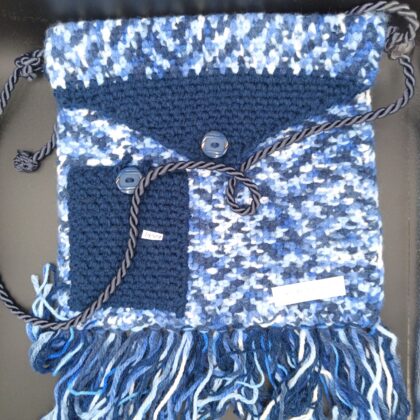 Umhängetasche Blaue Melange