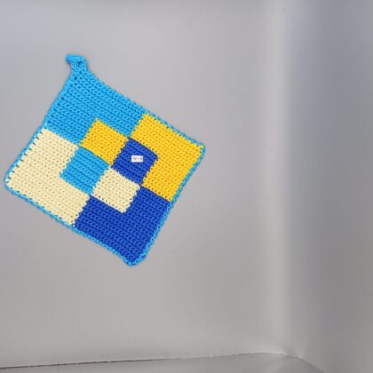 Gehäkelter Topflappen im Patchwork-Look